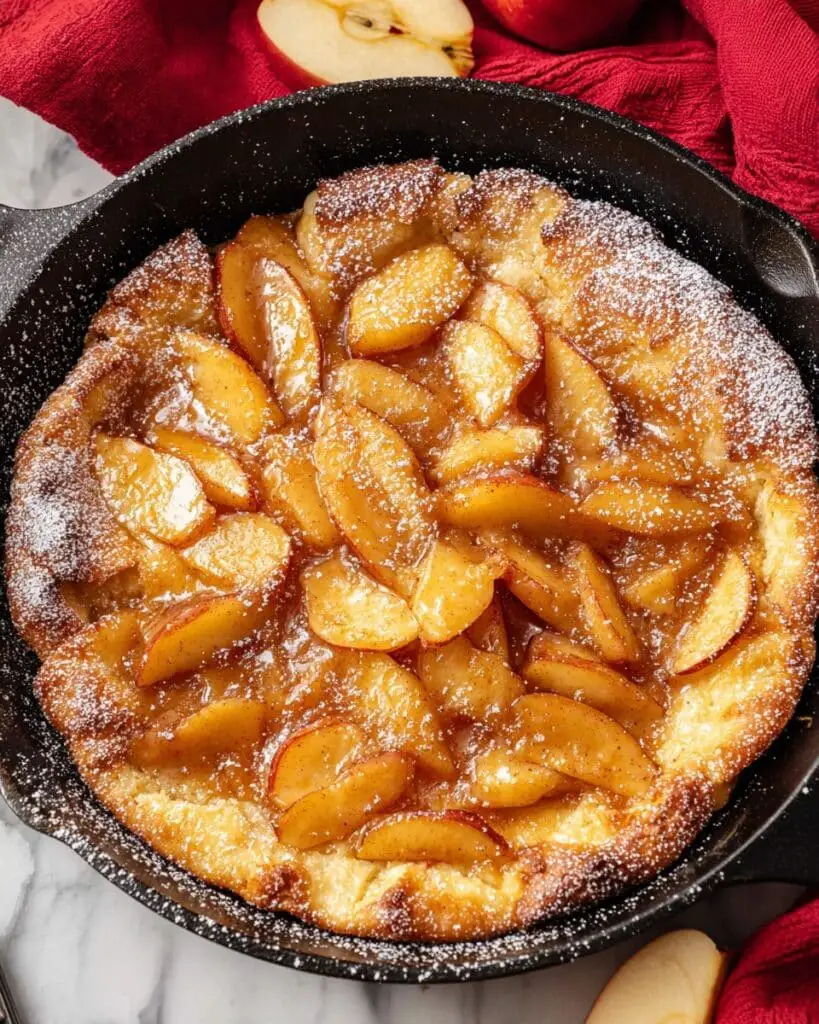 Apple Dutch Baby Pancake with Caramelized Apples and Chantilly Cream Recipe