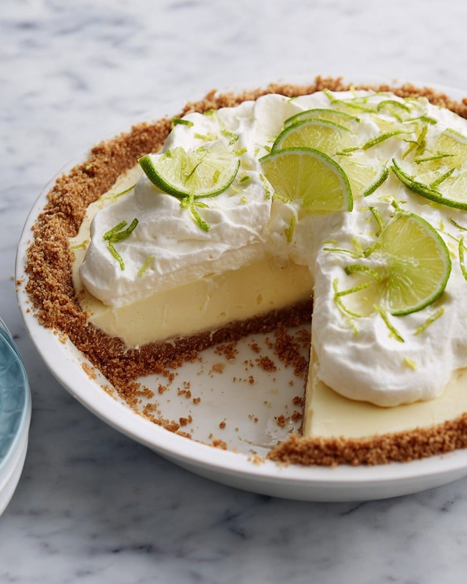 Creamy Key Lime Pie with Graham Cracker Crust and Whipped Topping Recipe