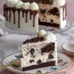 Chocolate Ice Cream Cake with Fudge and Oreo Decorations Recipe