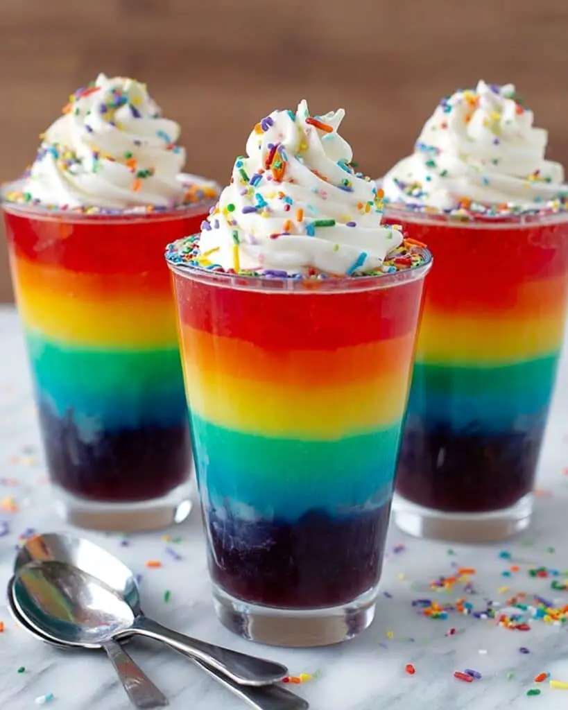 Easy Rainbow Jello Recipe