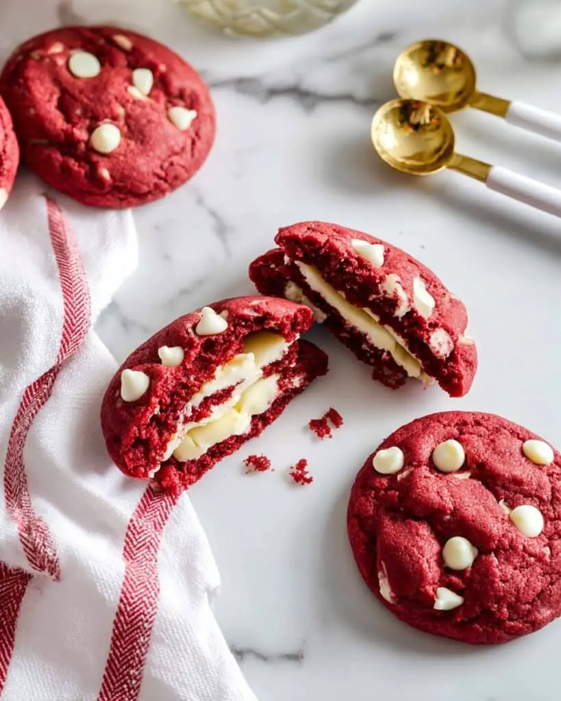 Cheesecake Stuffed Red Velvet Cookies Recipe