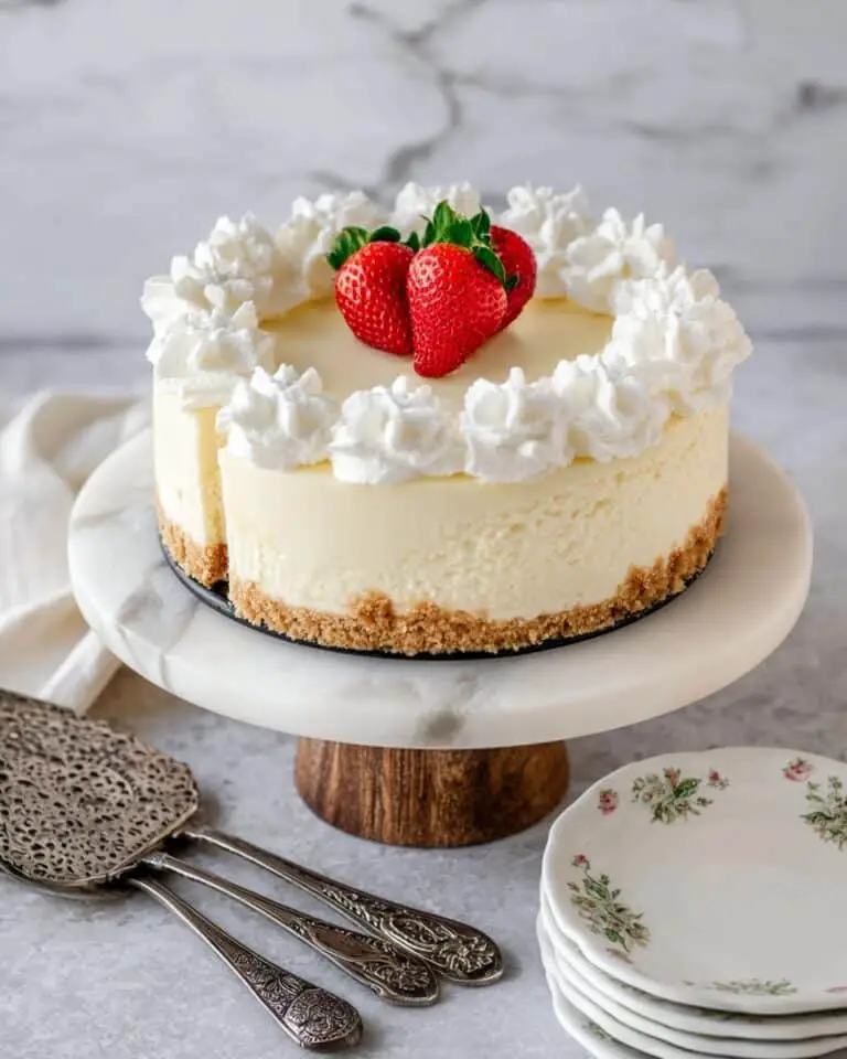 Classic Vanilla Cheesecake with Graham Cracker Crust Recipe