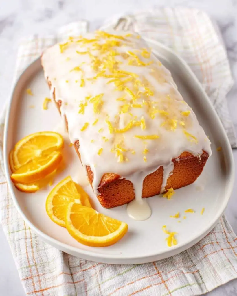 Moist Orange Pound Cake with Fresh Citrus Glaze Recipe