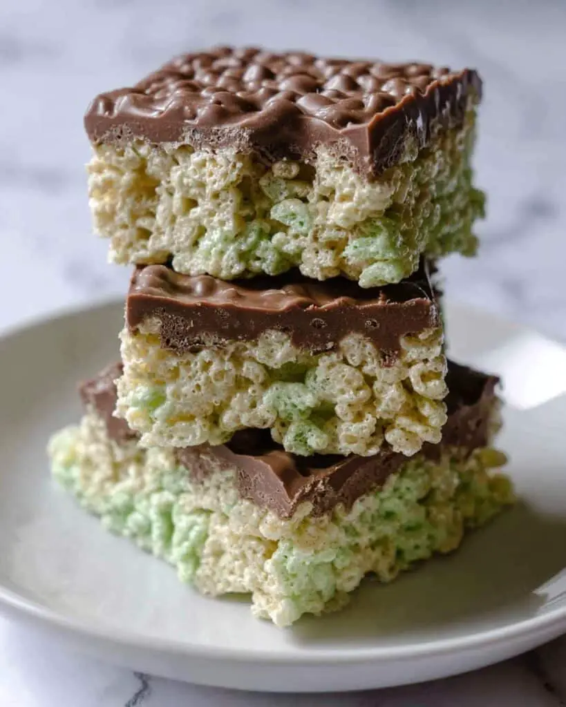 Mint Aero Rice Bubble Slice Recipe