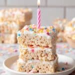 Birthday Cake Batter Rice Krispie Treats Recipe