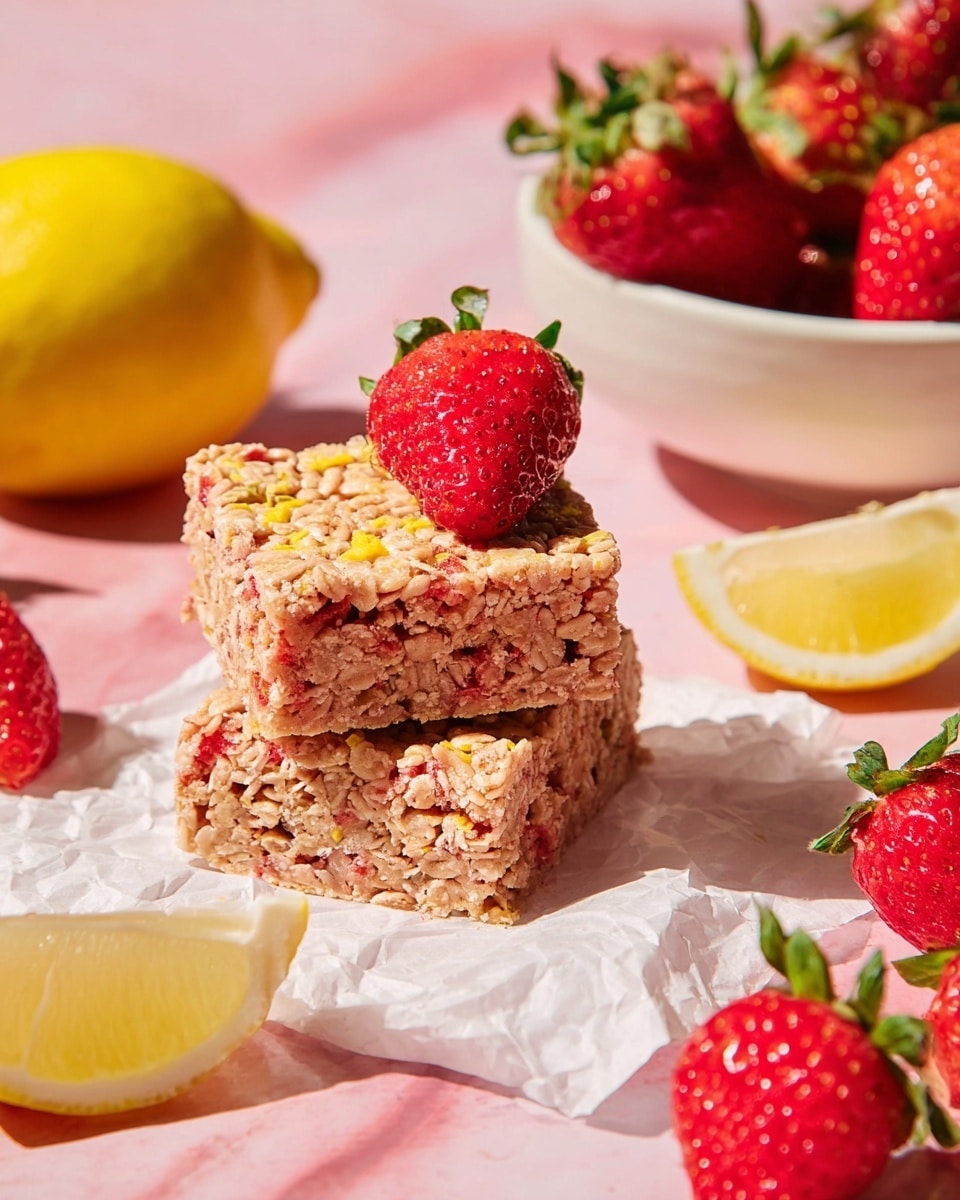 Strawberry Lemon Rice Crispy Treats Recipe