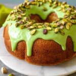 Pistachio Bundt Cake with Green Candy Melts and Cream Cheese Frosting Recipe