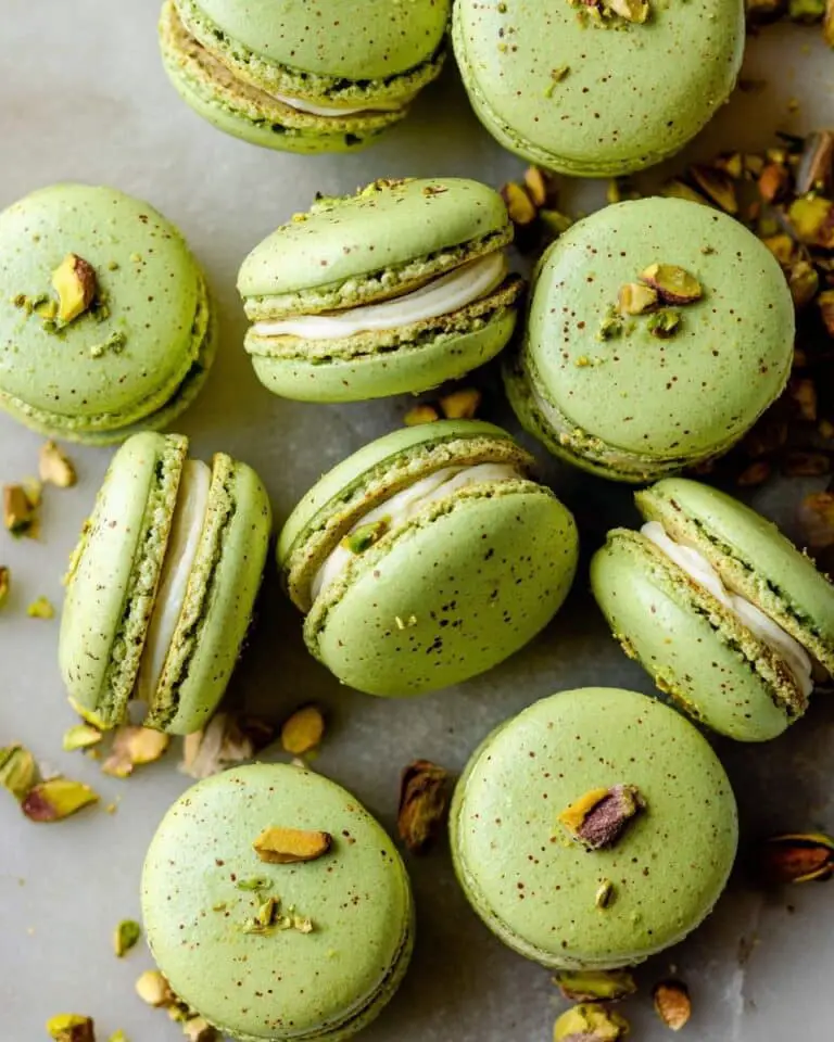 Pistachio Macarons with Pistachio Buttercream Recipe