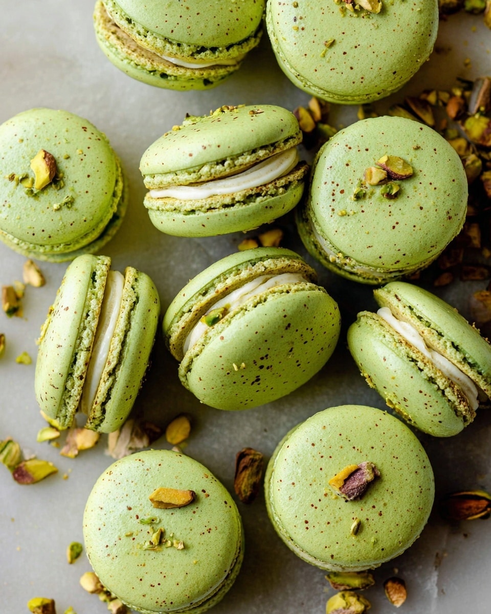 Pistachio Macarons with Pistachio Buttercream Recipe