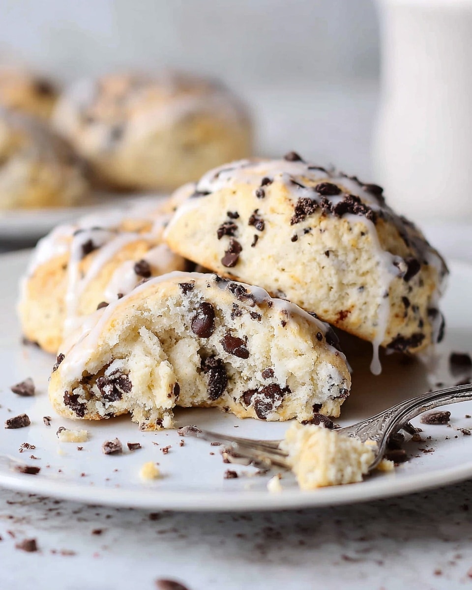 The image shows four close-up views of cookie dough preparation in a clear glass bowl on a white marbled surface. The first part features a mound of chunky dark chocolate pieces on top of a pale, crumbly dough mixture with a grainy texture. The second part shows the chocolate pieces mixed evenly into the dough, creating a speckled look with uneven rough patches. The third part has a woman's hand pressing down on the thick dough, which is dense with visible dark chocolate bits throughout, showing a sticky, uneven texture. The fourth part highlights the dough pushed down flat but still showing uneven lumps and many dark chocolate bits coated by the light beige dough. photo taken with an iphone --ar 4:5 --v 7