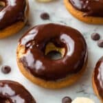 Baked Banana Donuts with Dark Chocolate Glaze Recipe