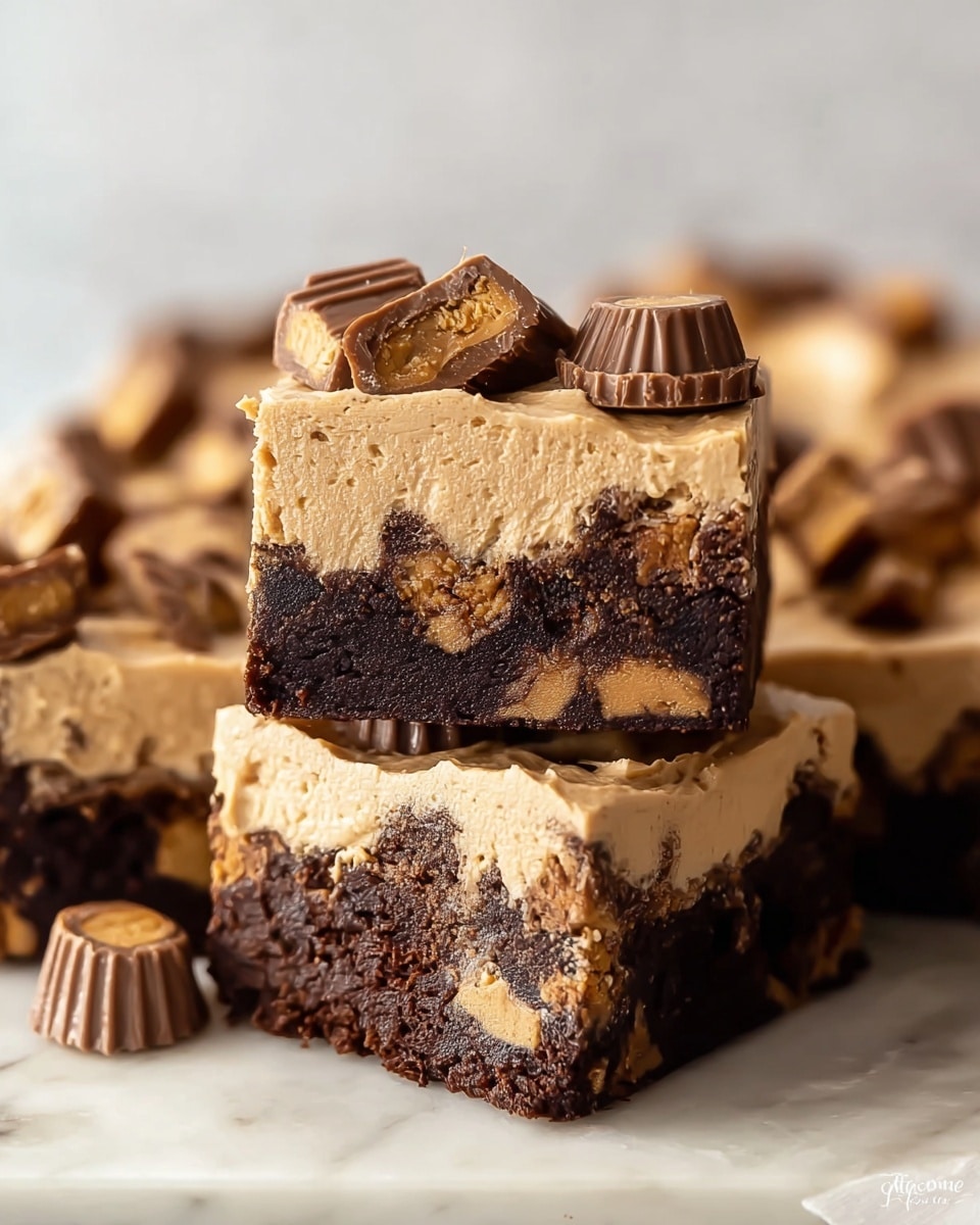 Frosted Peanut Butter Brownies Recipe