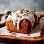 Vegan Pumpkin Bread with Lemon Drizzle and Pumpkin Seeds Recipe