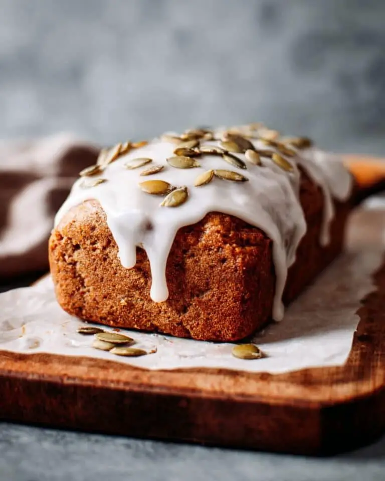 Vegan Pumpkin Bread with Lemon Drizzle and Pumpkin Seeds Recipe