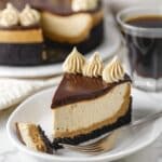 Creamy Coffee Cheesecake with Chocolate Ganache and Whipped Espresso Topping Recipe