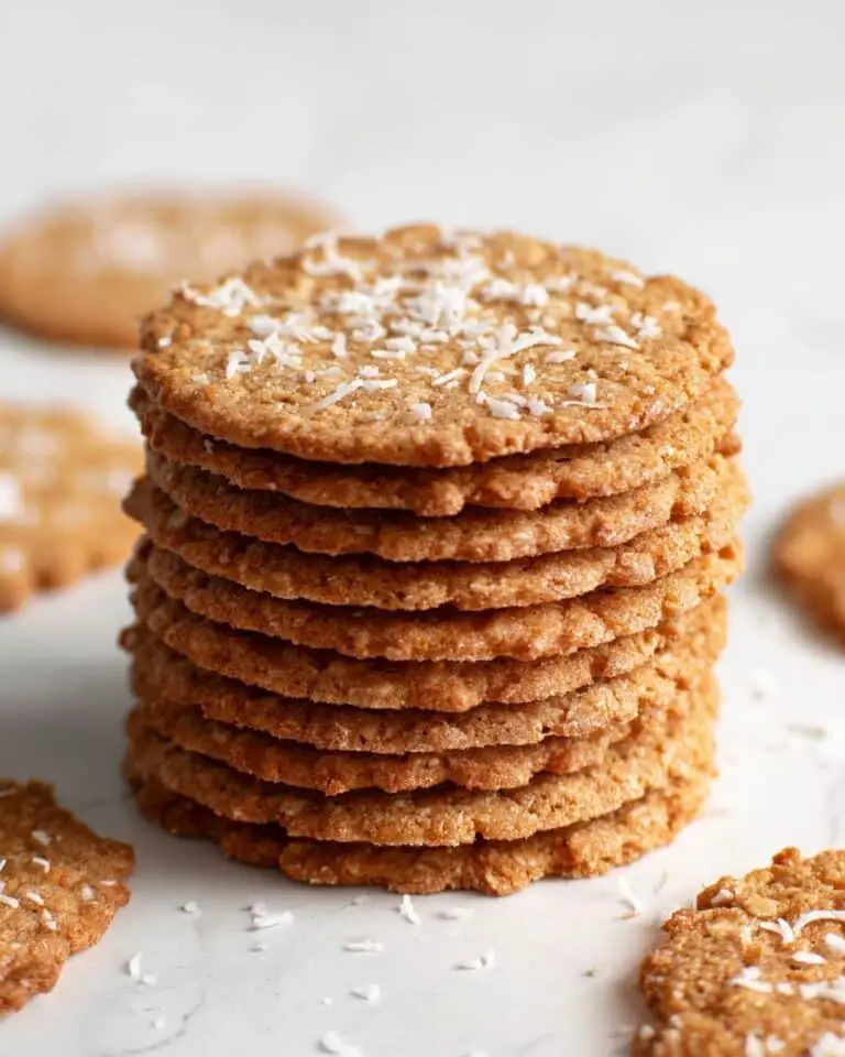 Healthy Crispy Coconut Oatmeal Cookies Recipe
