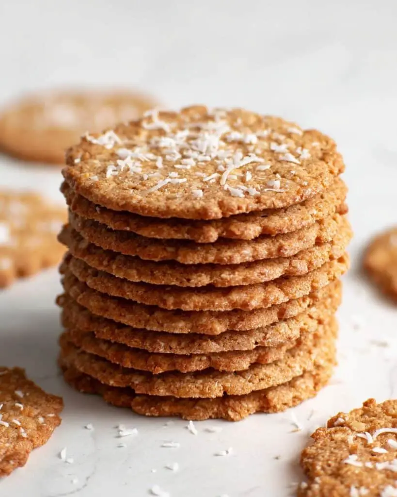 Healthy Crispy Coconut Oatmeal Cookies Recipe