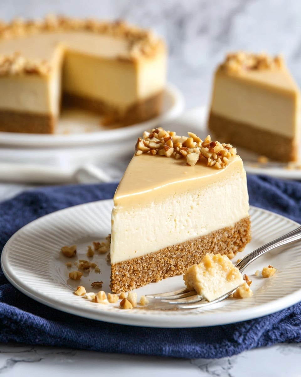 Peanut Butter Cheesecake with White Chocolate Ganache and Chopped Peanuts Recipe