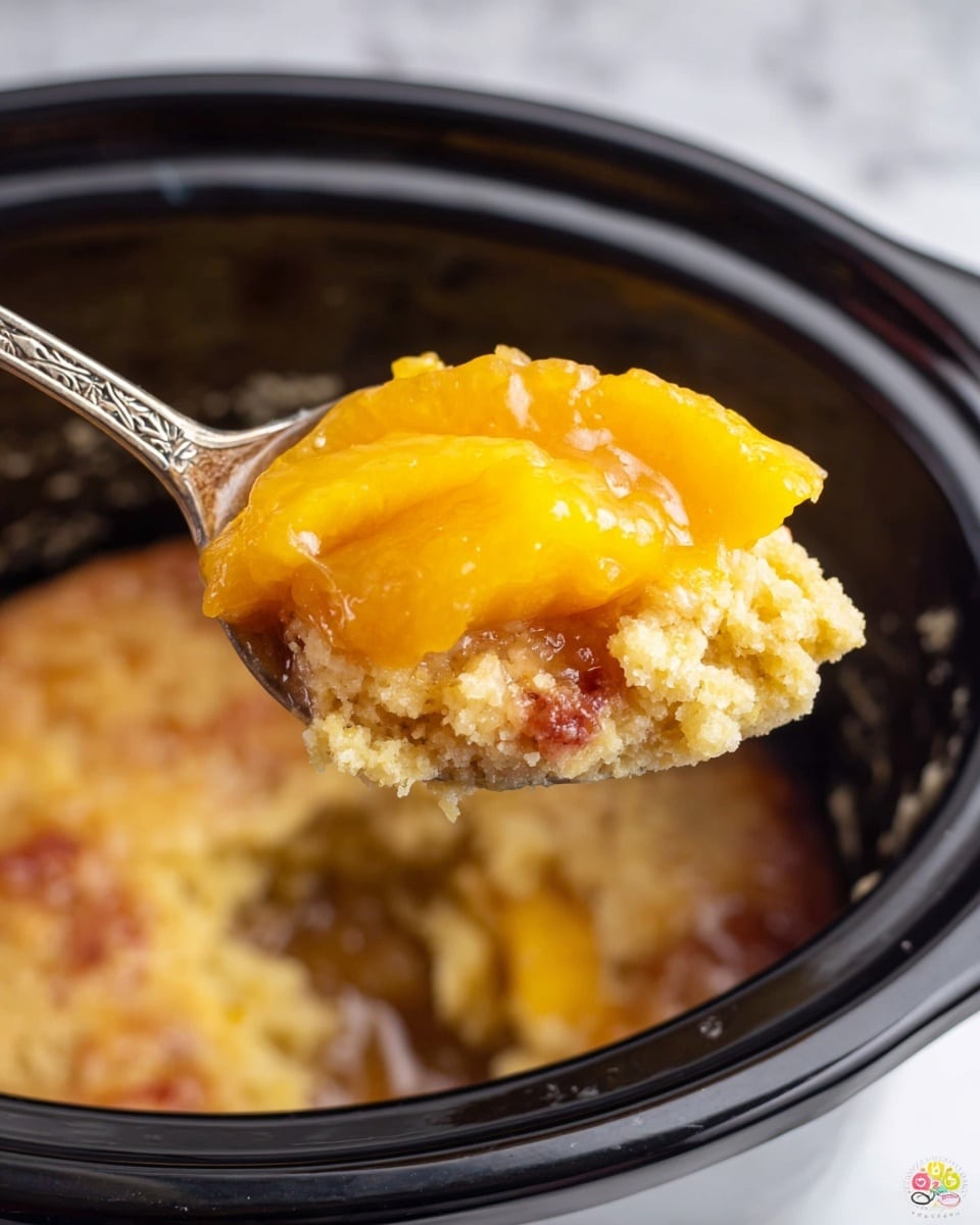 Crock Pot Peach Cobbler Recipe