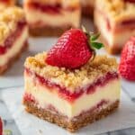 Strawberry Crumble Cheesecake Bars Recipe