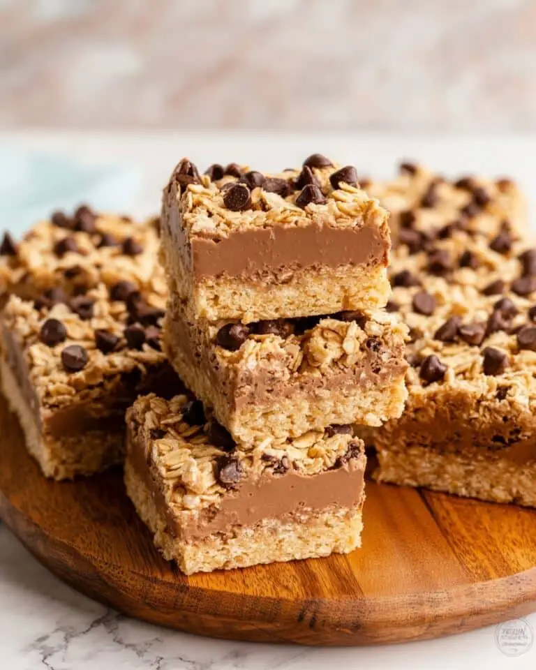 No Bake Chocolate Peanut Butter Oatmeal Bars Recipe