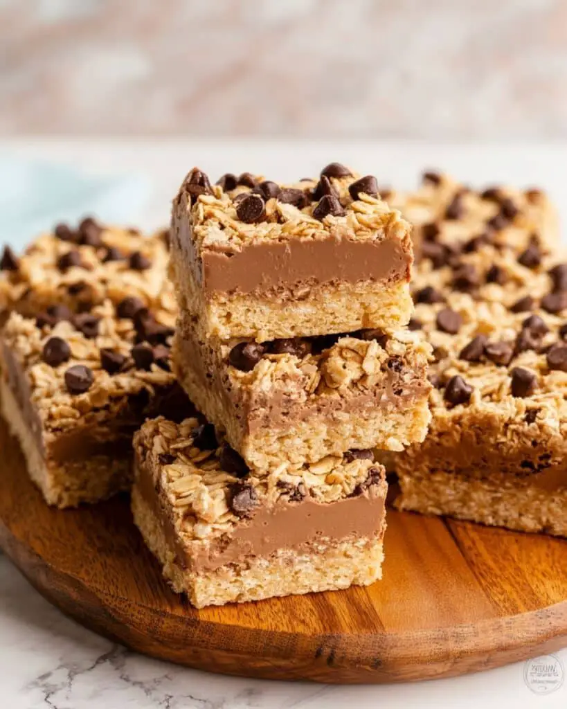 No Bake Chocolate Peanut Butter Oatmeal Bars Recipe