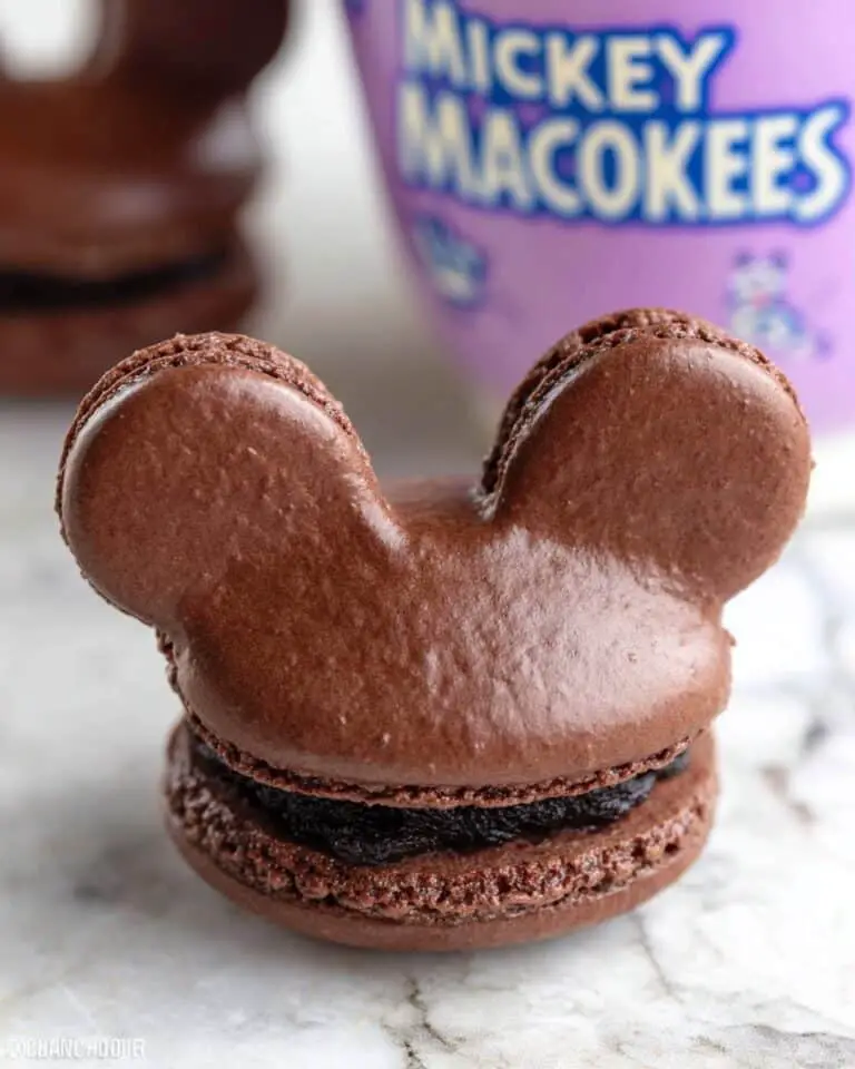 Mickey Mouse-Shaped Cocoa Macarons with Vanilla Buttercream Recipe