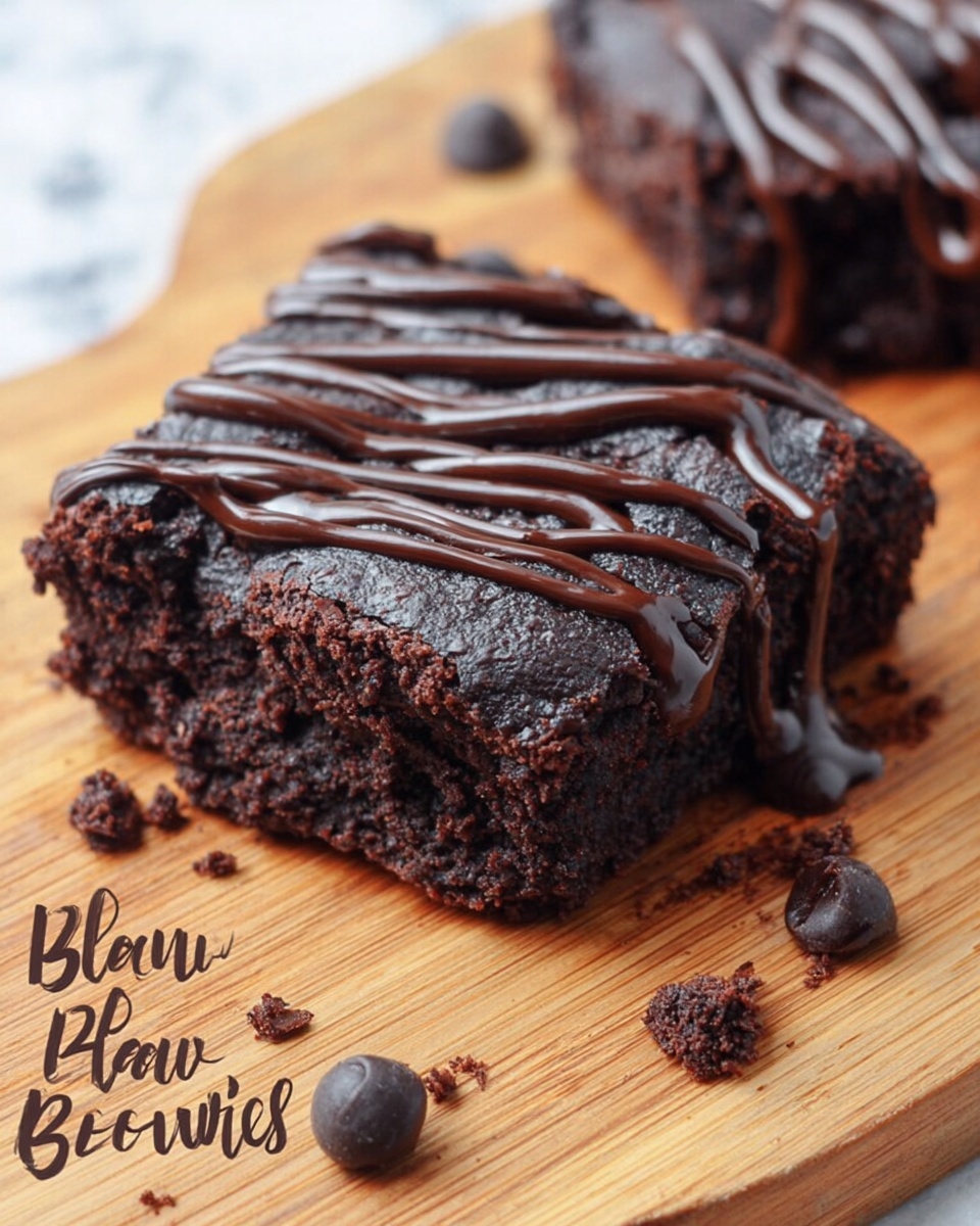 A single dark brown, rough textured brownie square is placed on a wooden board surface. The brownie has a cracked top showing a dense, moist inside. It is decorated with thick, glossy milk chocolate drizzle, which forms irregular lines across the top and drips off the edges. Small broken crumbs of brownie surround the main piece. The background is a white marbled texture. Photo taken with an iphone --ar 4:5 --v 7