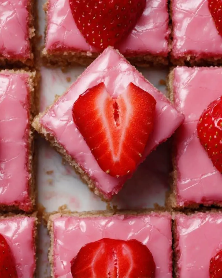 Strawberry White Chocolate Brownies with Strawberry Glaze Recipe