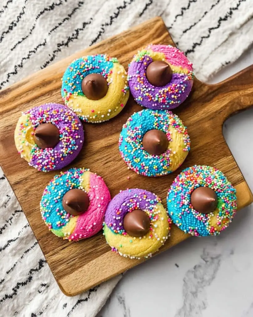 Tie-Dye Unicorn Hershey’s Kiss Cookies Recipe