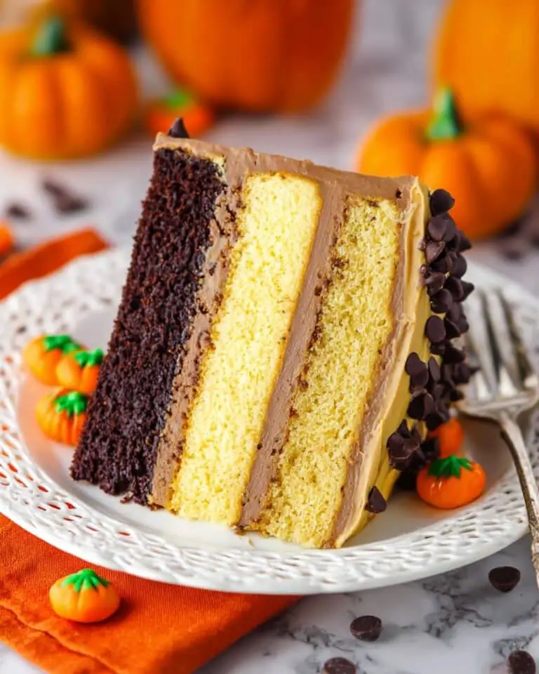 Chocolate Pumpkin Cheesecake Cake Recipe