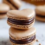 Heart-Shaped Chocolate Macarons with Rich Chocolate Ganache Filling Recipe