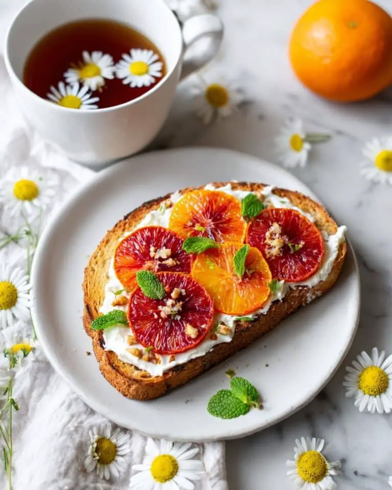 Broiled Orange Whipped Ricotta Toasts Recipe