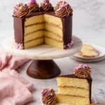 Yellow Cake with Chocolate Frosting Recipe