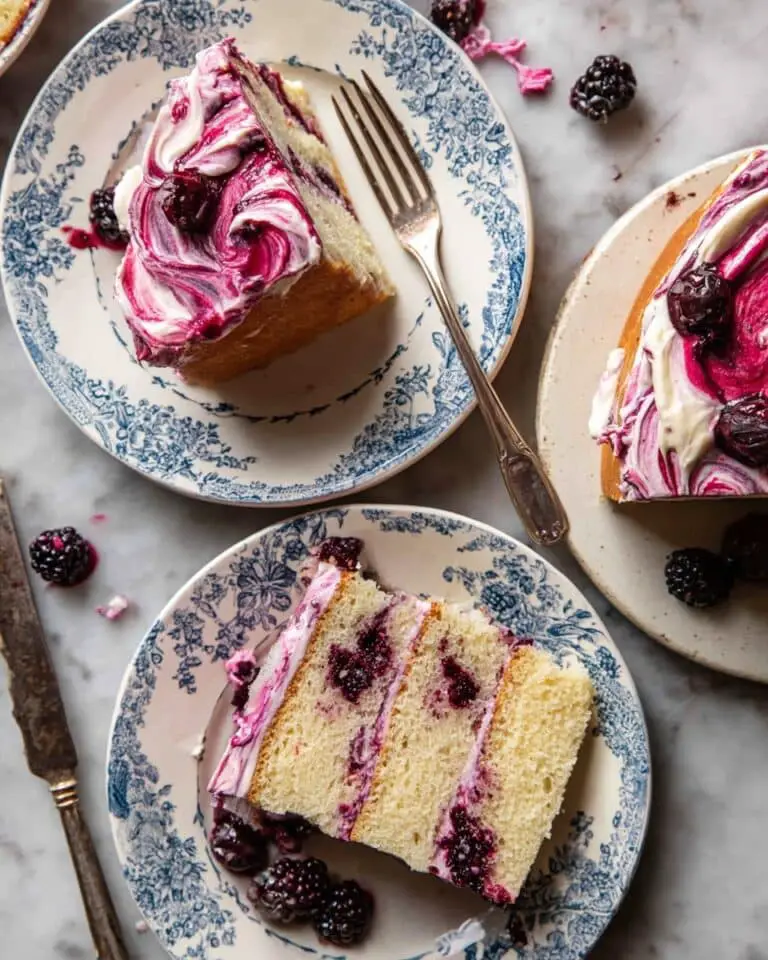 Swirled Blackberry Lavender Sheet Cake Recipe