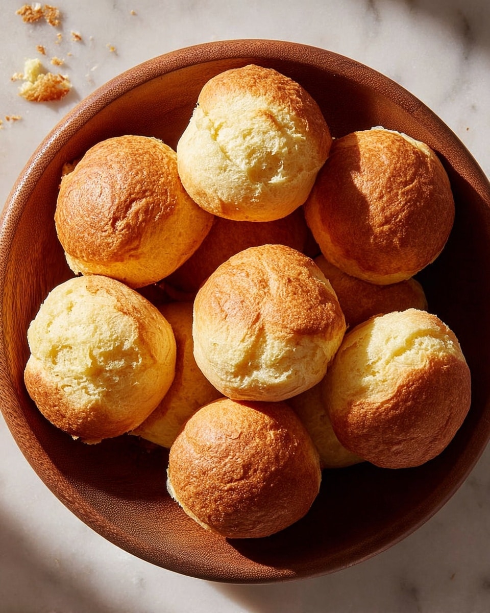 A round wooden bowl filled with about ten small bread rolls, each having a golden brown top and a light yellow, fluffy body with a slightly rough texture. The bread rolls are unevenly stacked inside the bowl, showing some shadows and highlights that add depth to their curved surfaces. The bowl sits on a white marbled surface with a few crumbs scattered around. The warm natural light casts soft shadows over the bread rolls and the bowl, enhancing the color contrasts. photo taken with an iphone --ar 4:5 --v 7