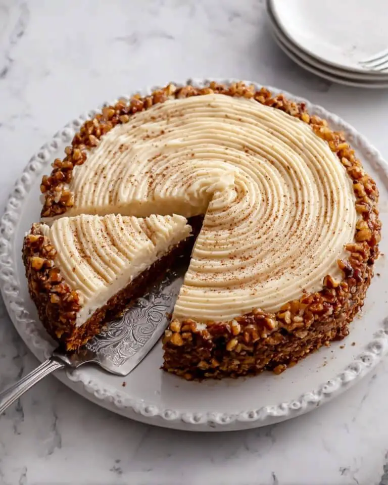 Pumpkin Upside-Down Cake with Maple Walnut Caramel and Cream Cheese Frosting Recipe