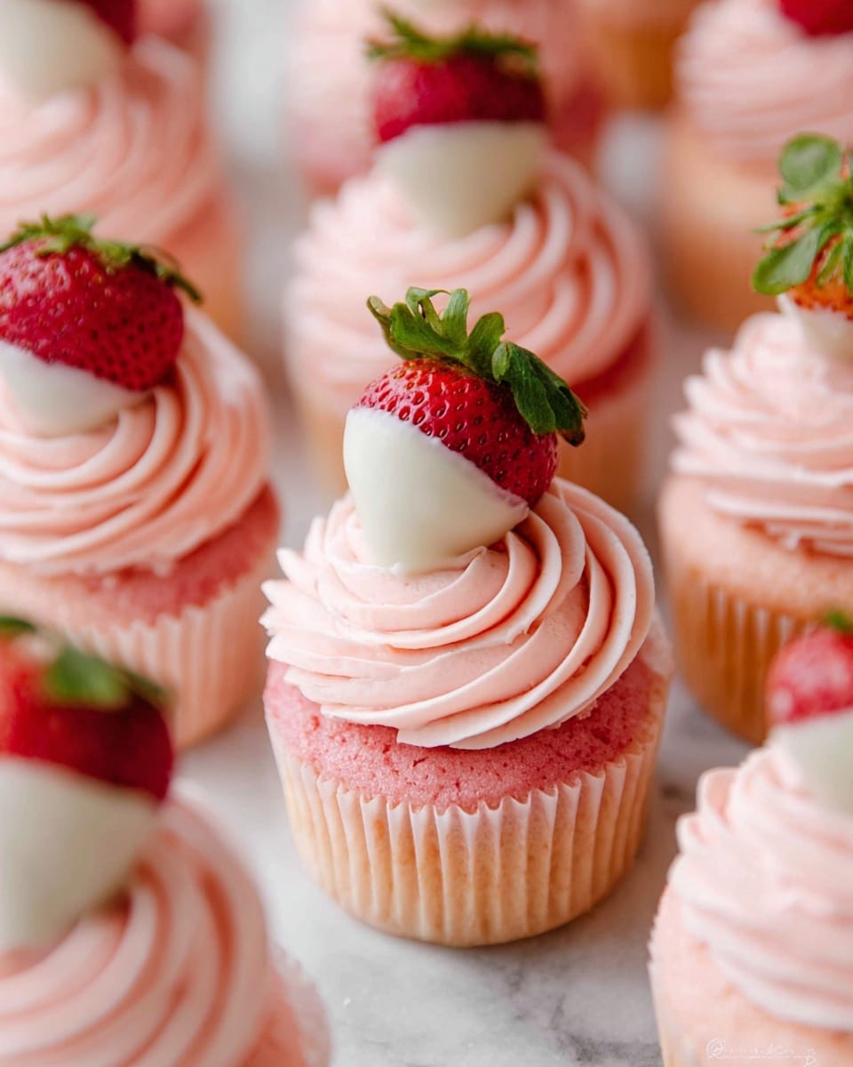 White Chocolate Strawberry Cupcakes Recipe