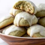 Pistachio Drop Cookies with Brown Butter Icing Recipe
