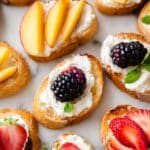 Goat Cheese, Honey, & Fruit Crostini Recipe