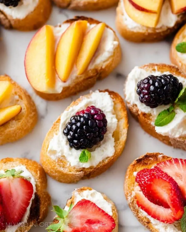Goat Cheese, Honey, & Fruit Crostini Recipe