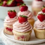 Strawberry Cupcakes with Creamy Strawberry Buttercream Recipe