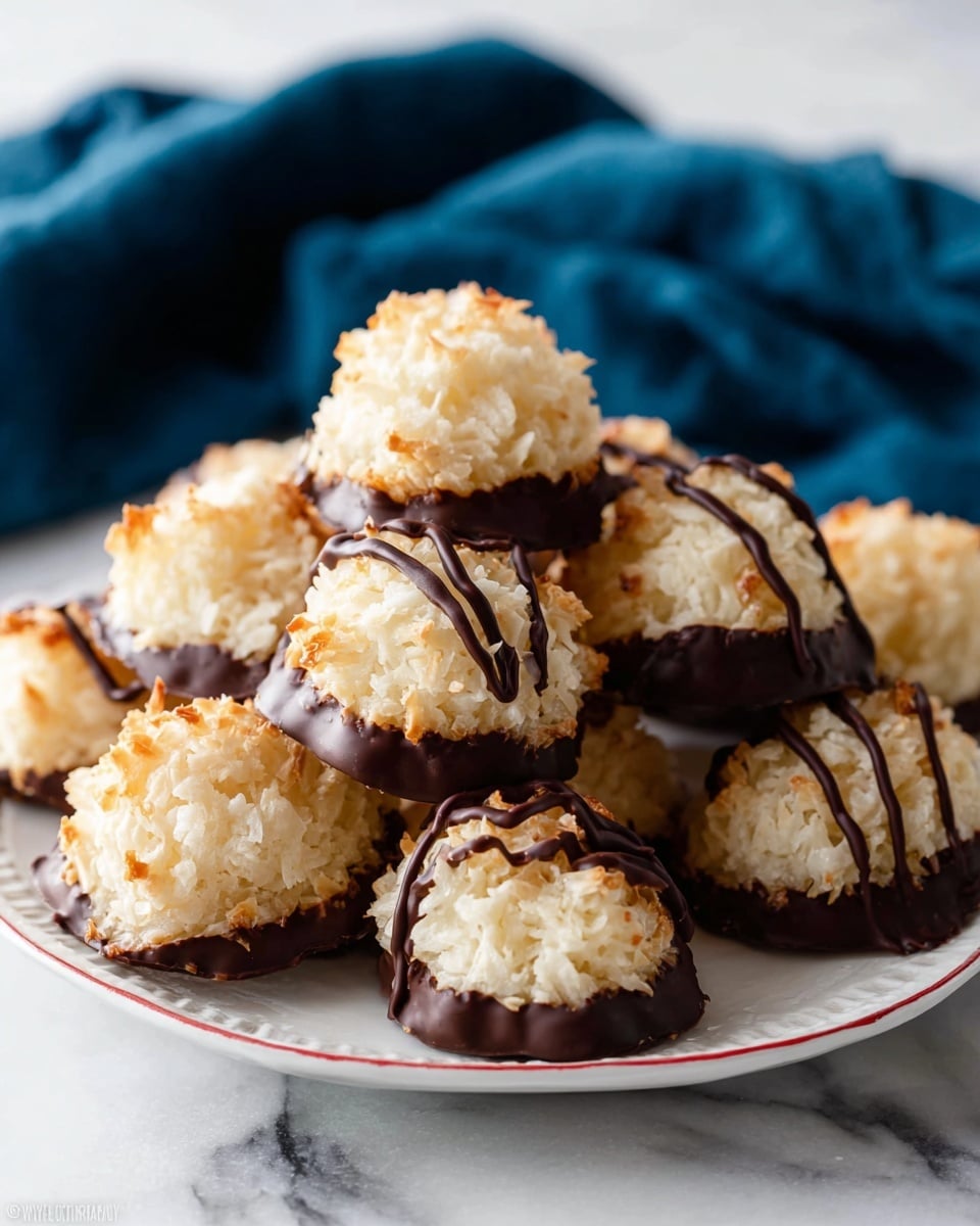 Coconut Macaroons with Optional Chocolate Dip Recipe