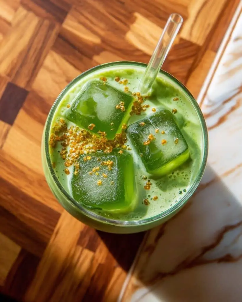 Iced Salted Honey Vanilla Matcha Latte Recipe