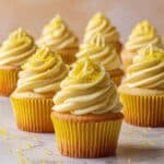 Lemon Cupcakes with Lemon Buttercream Icing and Sprinkles Recipe