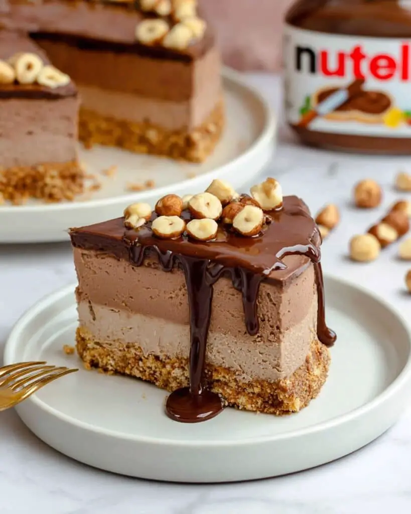 Nutella Cheesecake (No Bake – 6 Ingredients!) Recipe
