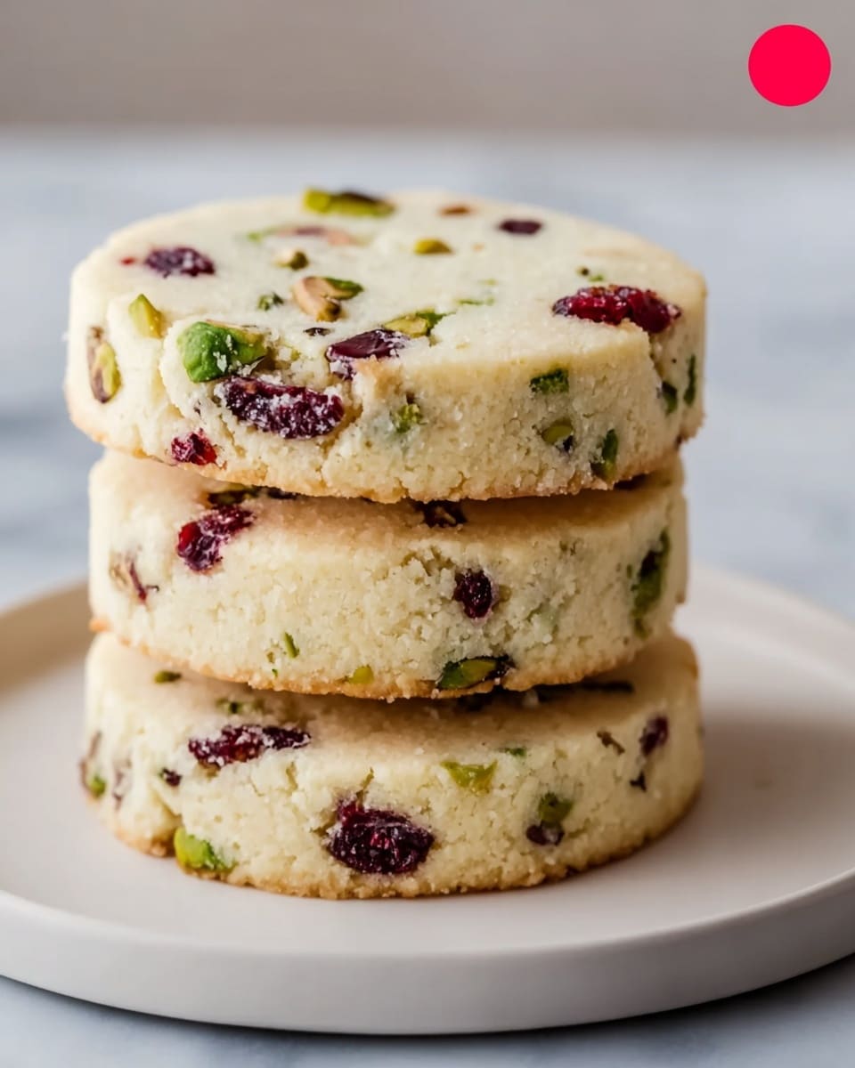 Cranberry Pistachio Shortbread Cookies Recipe