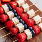 Easy Red White and Blue Kabobs for July 4th Fun Recipe