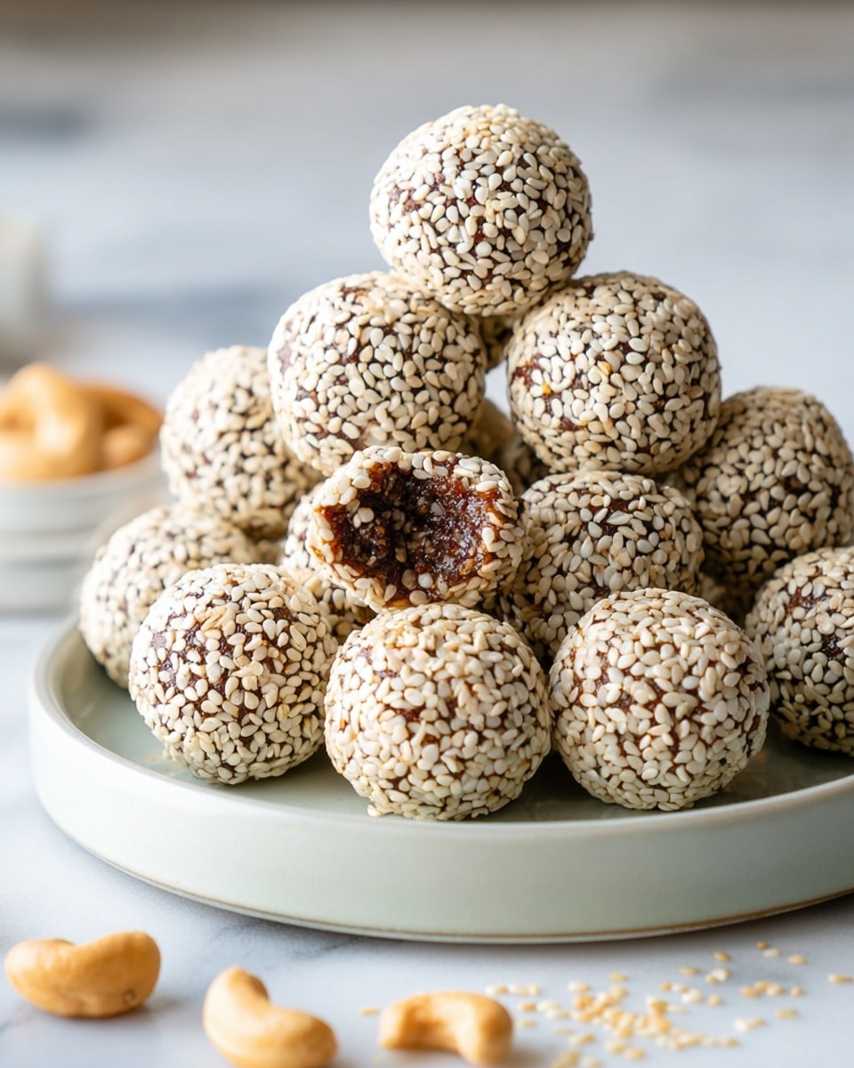 Cashew Date Sesame Energy Balls Recipe