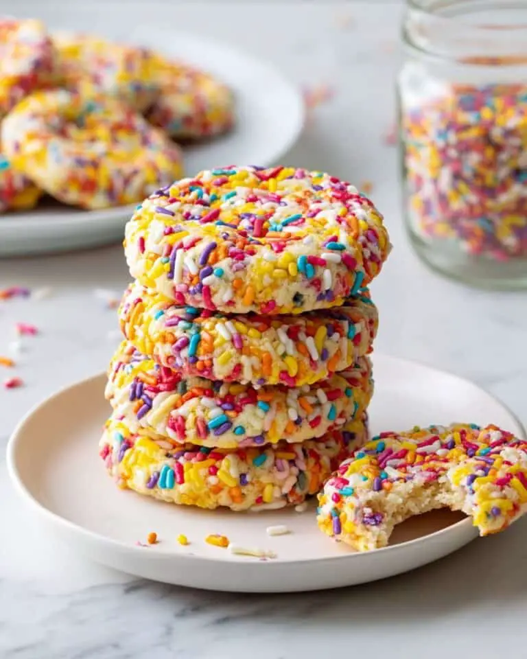 Lemon Rainbow Sprinkle Cookies Recipe
